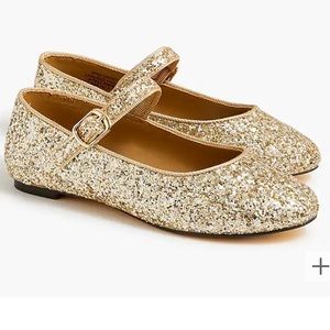 Girls' glitter ballet flats